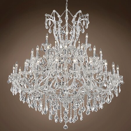 Maria Theresa 41 Light 52" Chrome Chandelier with Asfour Crystals